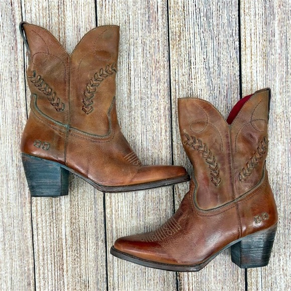 BED STU Amanda II Women's Size 7.5 Pecan Rustic Oxidized Western‎ Ankle Booties - Picture 7 of 10